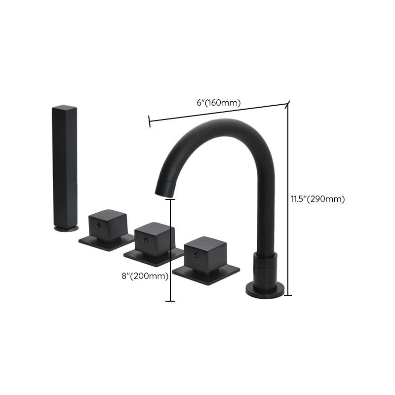 Contemporary Style Bathroom Faucet Metal Deck Mounted Bathroom Faucet