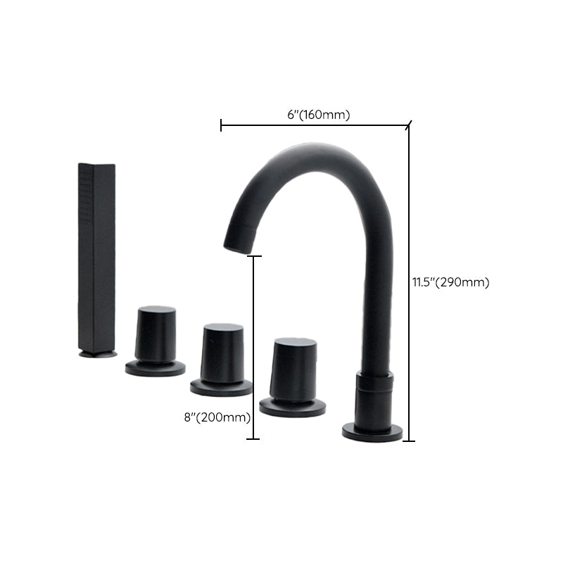 Contemporary Style Bathroom Faucet Metal Deck Mounted Bathroom Faucet