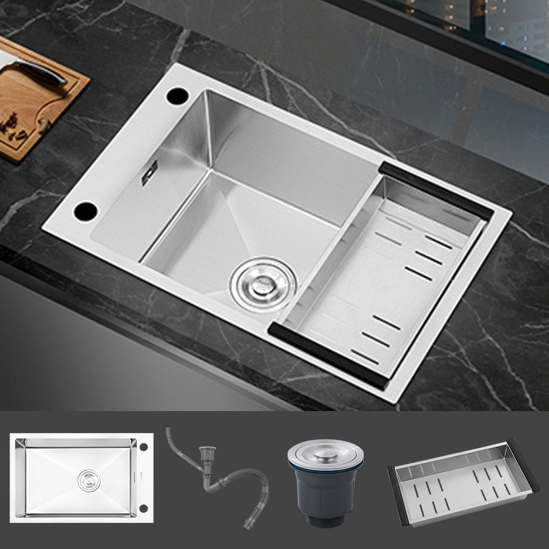 Modern Style Kitchen Sink Stainless Steel Soundproof Kitchen Sink with Basket Strainer