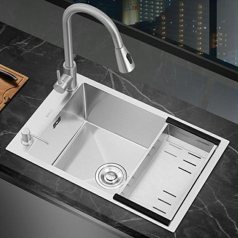 Modern Style Kitchen Sink Stainless Steel Soundproof Kitchen Sink with Basket Strainer