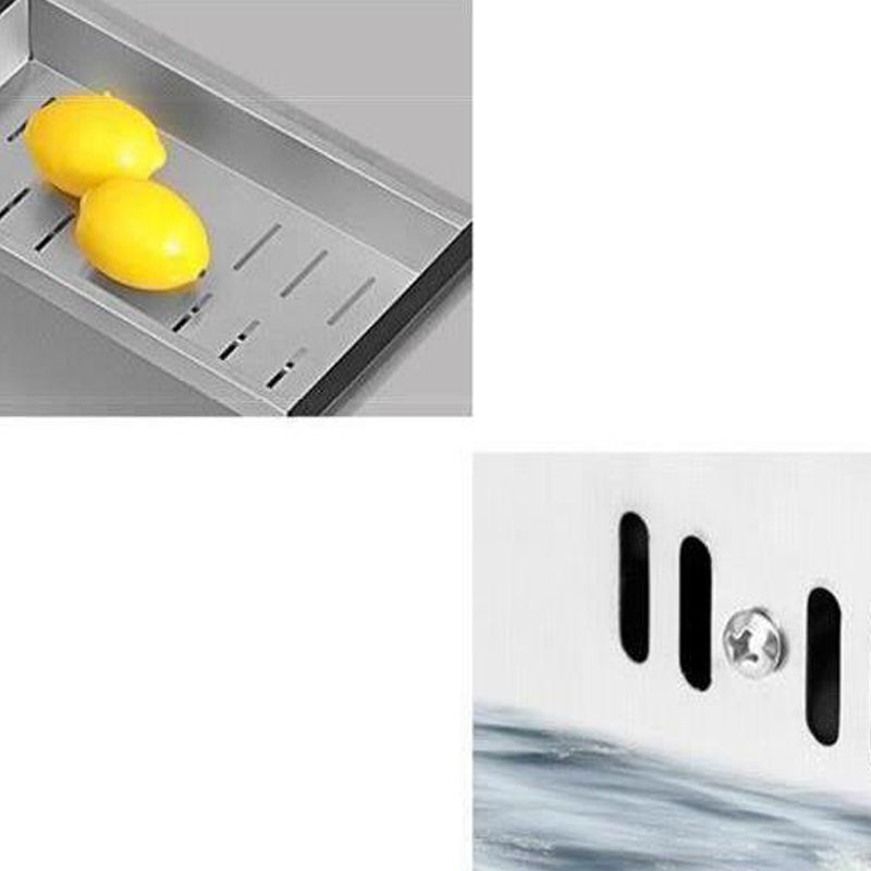 Modern Style Kitchen Sink Overflow Hole Detail Kitchen Sink with Soap Dispenser