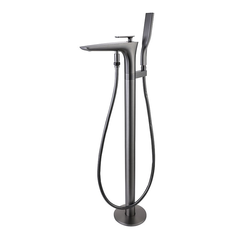 Contemporary Bathroom Faucet Floor Mounted Copper Free Standing Tub Filler Faucet