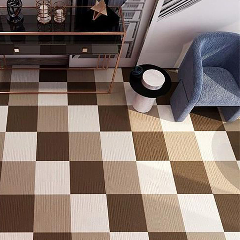 Home Carpet Tiles Color Block Stain Resistant Level Loop Carpet Tiles