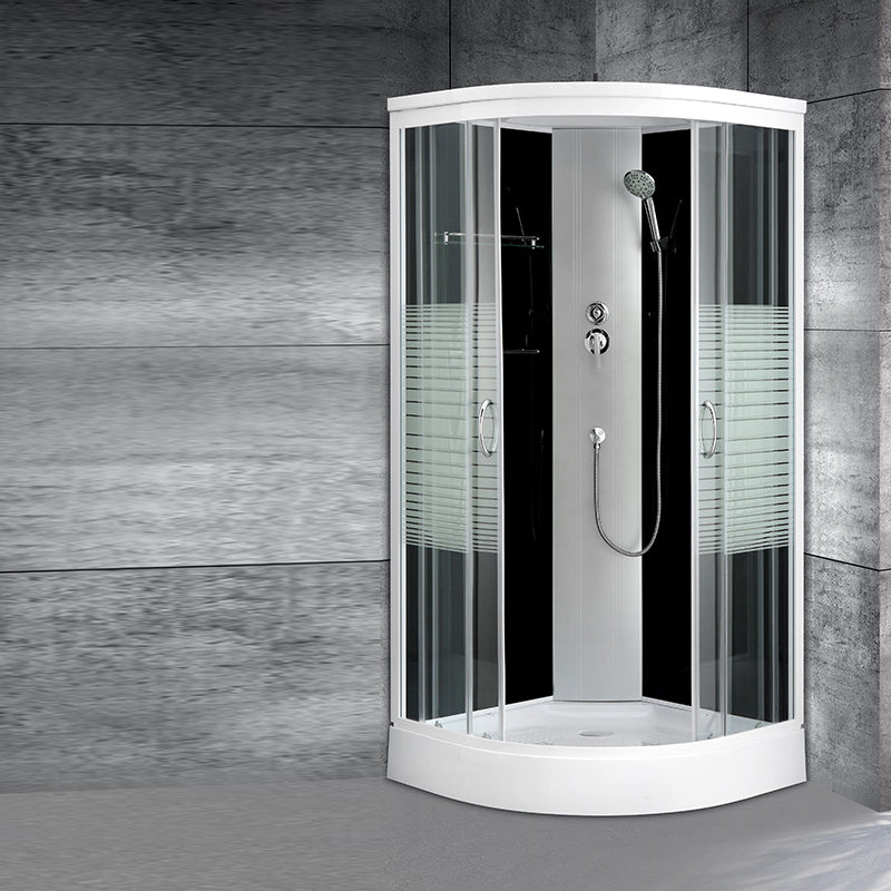 Round Shower Enclosure Full Frame Double Sliding Door Shower Room