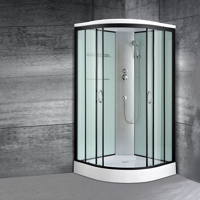 Round Shower Enclosure Full Frame Double Sliding Door Shower Room