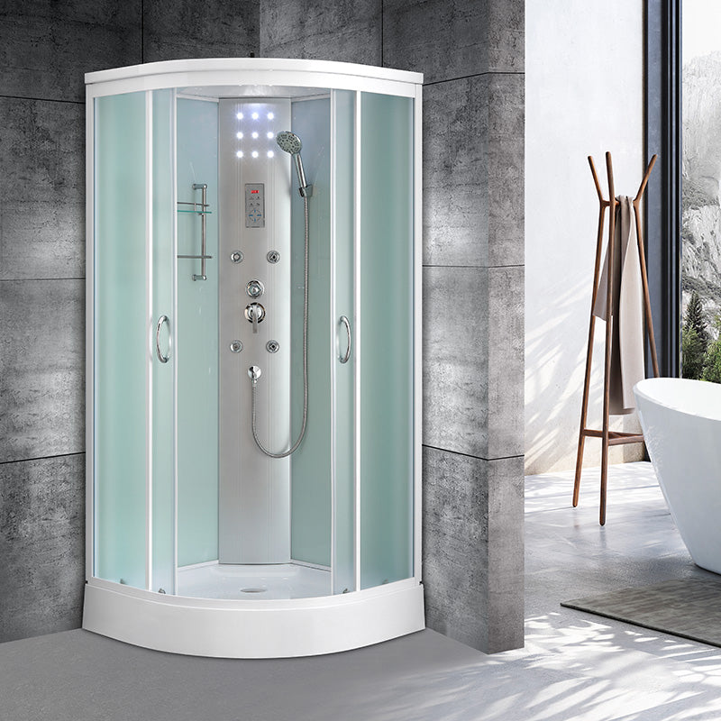 Round Shower Enclosure Full Frame Double Sliding Door Shower Room