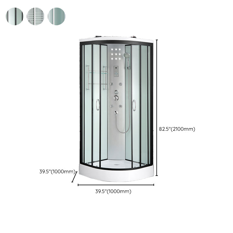 Round Shower Enclosure Full Frame Double Sliding Door Shower Room