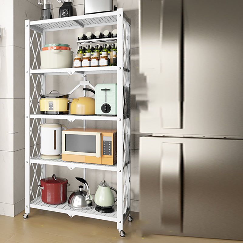 Contemporary Etagere Bookcase  Black Shelf Steel Freestanding Open Back Shelf