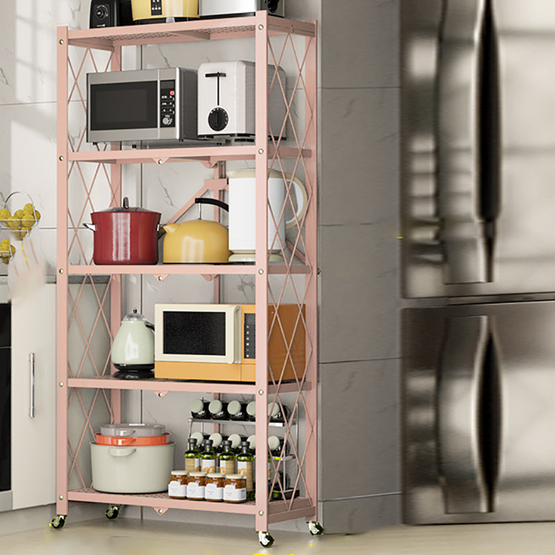 Contemporary Etagere Bookcase  Black Shelf Steel Freestanding Open Back Shelf
