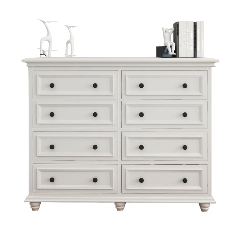 Contemporary Horizontal Double Dresser Birch Wood Storage Dresser for Room