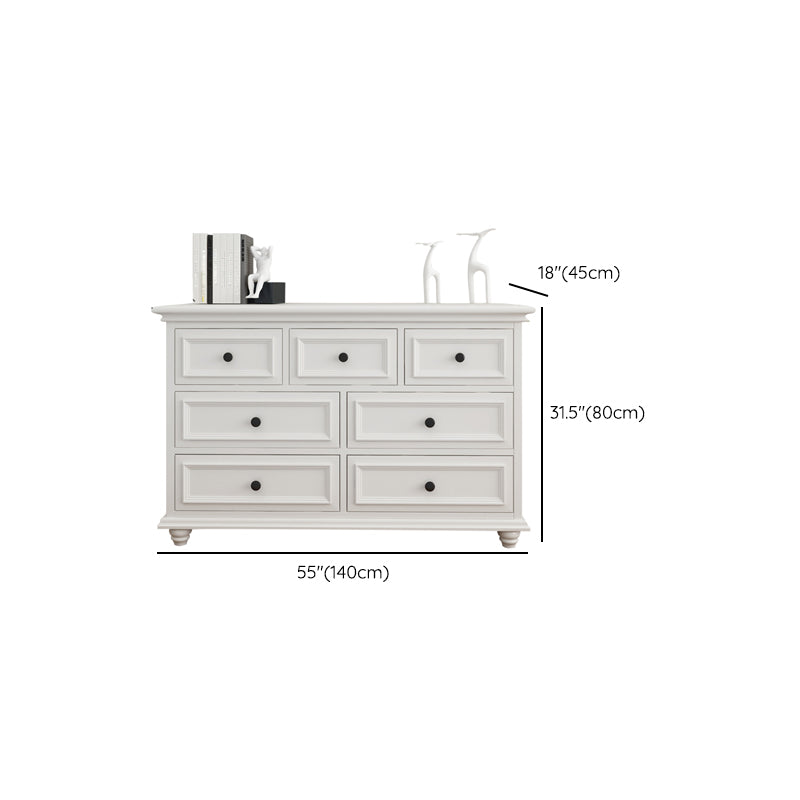 Contemporary Horizontal Double Dresser Birch Wood Storage Dresser for Room