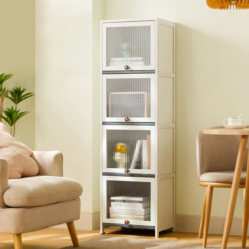 Contemporary White Wood Storage Cabinet Knobs Rectangle Storage Cabinet