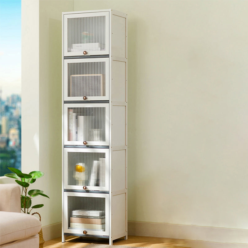 Contemporary White Wood Storage Cabinet Knobs Rectangle Storage Cabinet