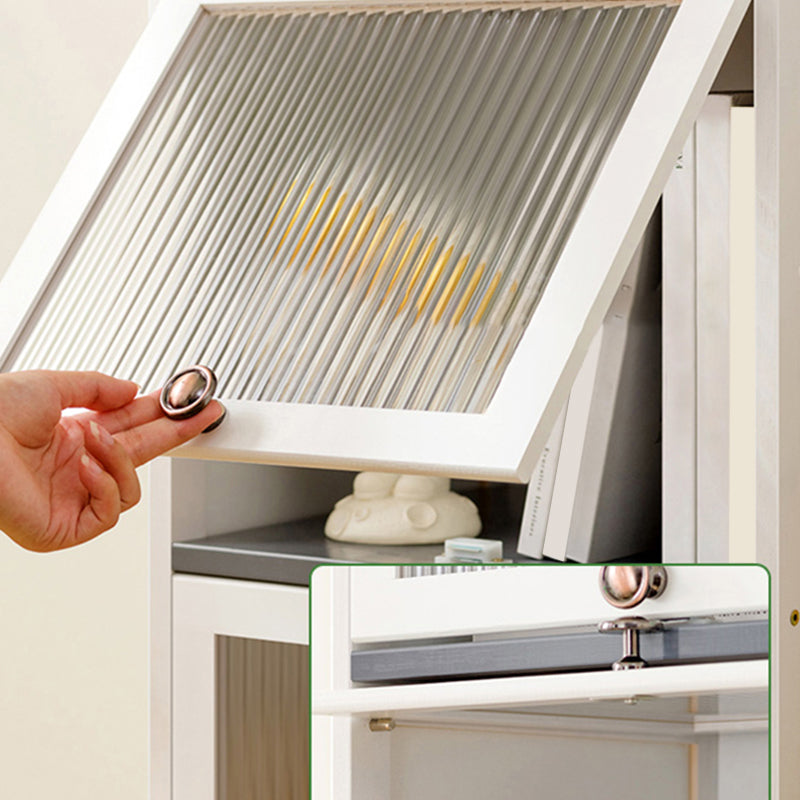 Contemporary White Wood Storage Cabinet Knobs Rectangle Storage Cabinet