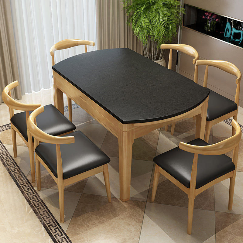 Kitchen Contemporary Dinner Table 4 Legs Extendable Dining Table