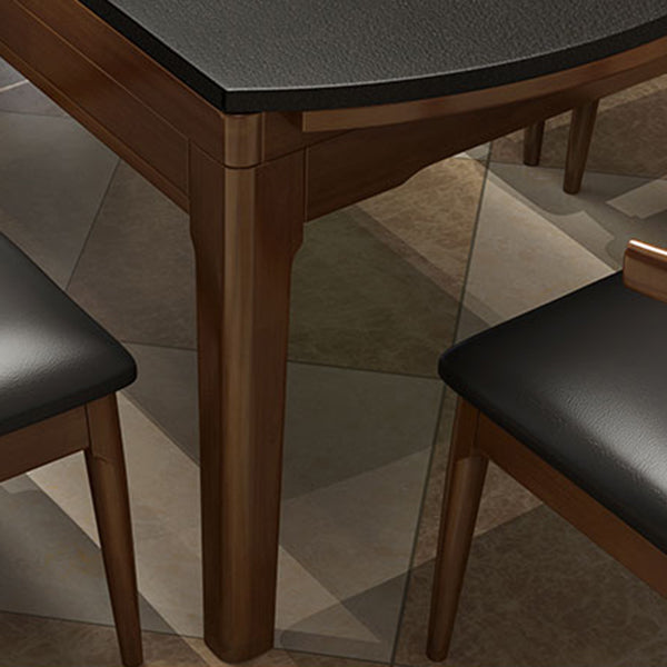 Kitchen Contemporary Dinner Table 4 Legs Extendable Dining Table