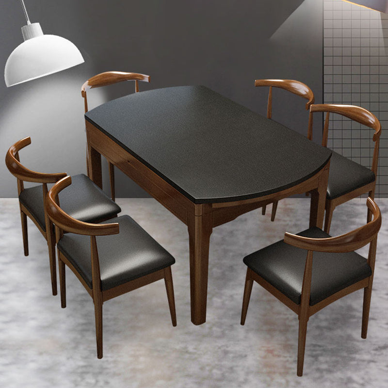 Kitchen Contemporary Dinner Table 4 Legs Extendable Dining Table