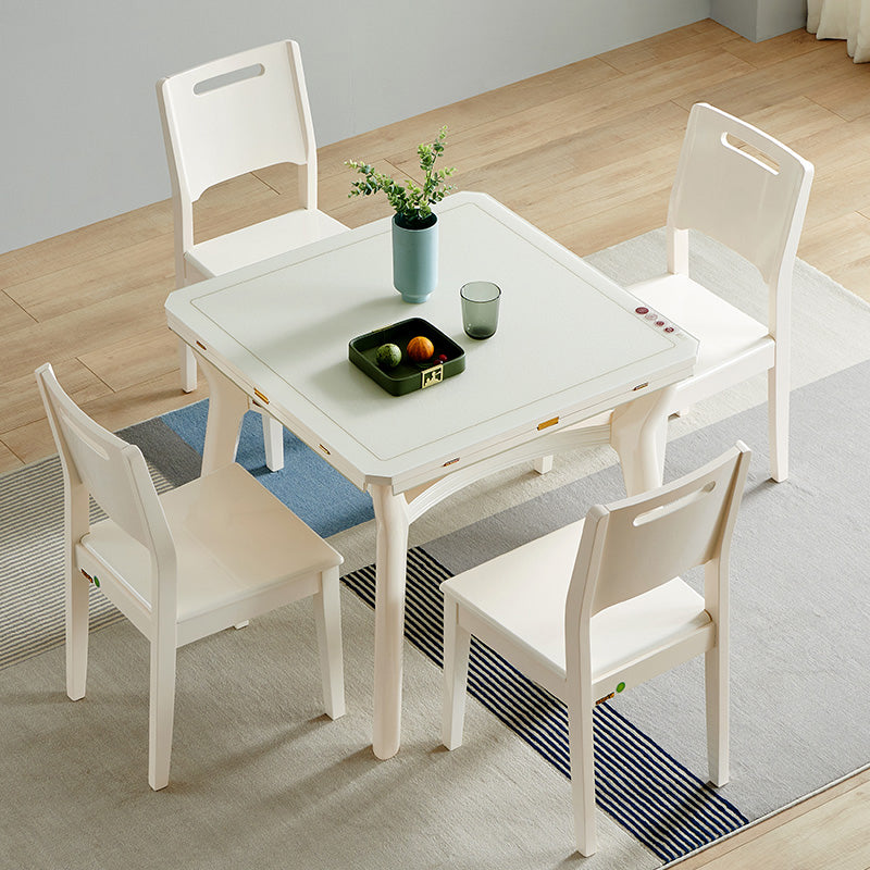 Contemporary Kitchen Dinner Table Extendable 4 Legs Dining Table