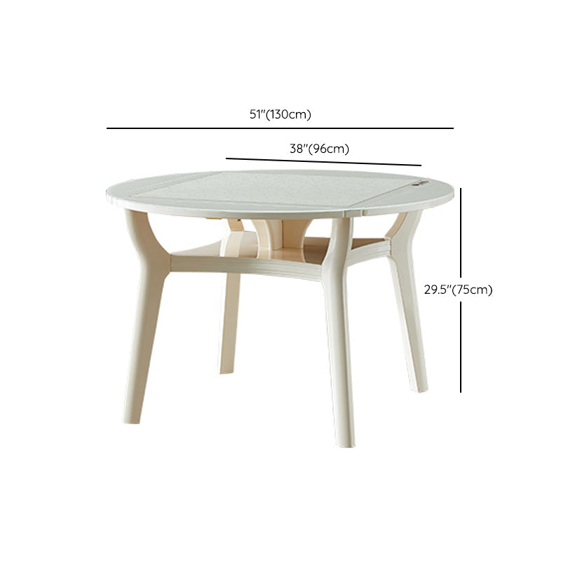 Contemporary Kitchen Dinner Table Extendable 4 Legs Dining Table