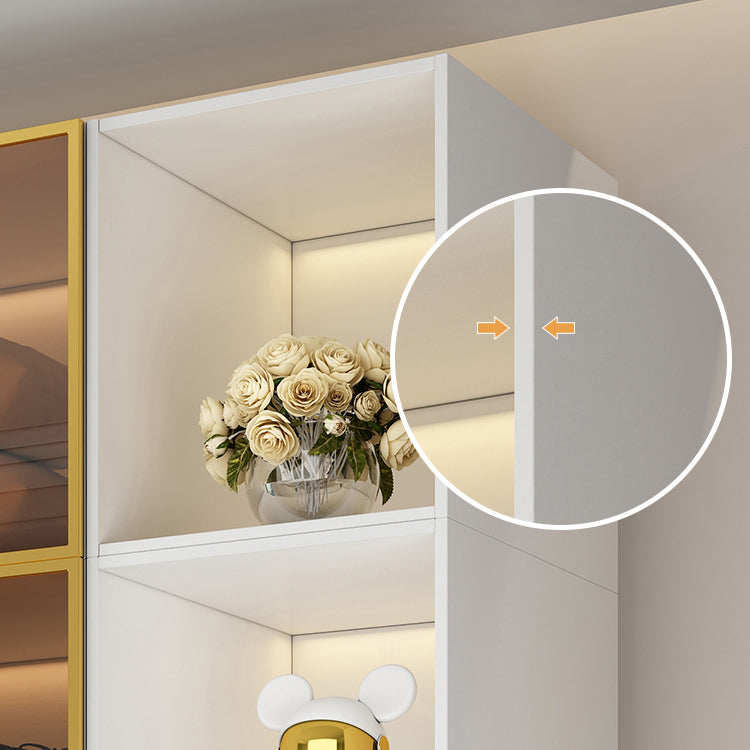 Modern White Wood Frame Wardrobe Armoire Freestanding Wardrobe with Soft Close Drawers