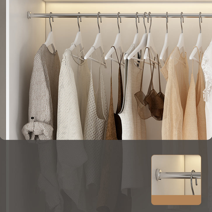 Modern White Wood Frame Wardrobe Armoire Freestanding Wardrobe with Soft Close Drawers