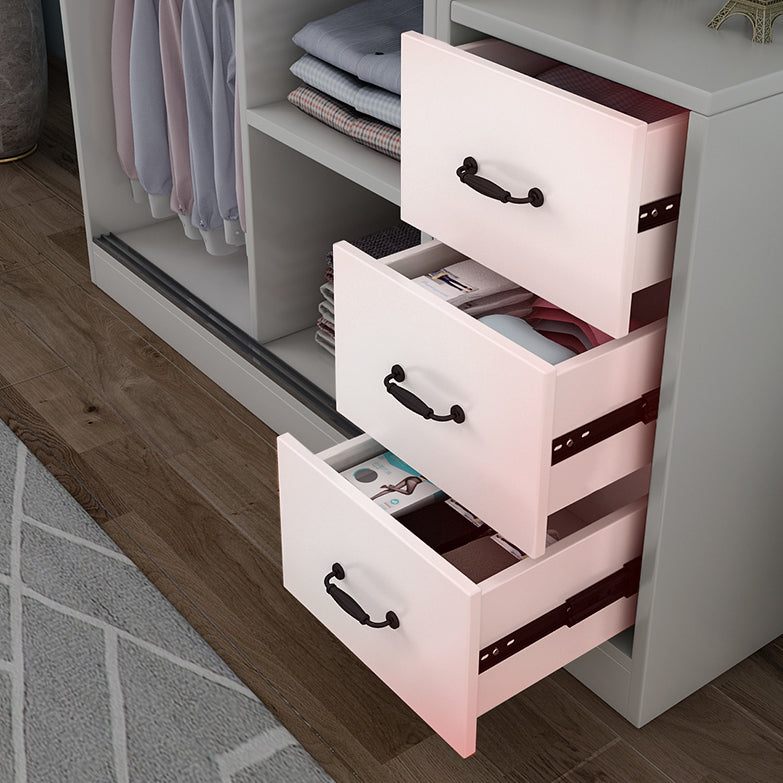 Freestanding Wood Frame Wardrobe Armoire Sliding Soft Close Doors Wardrobe