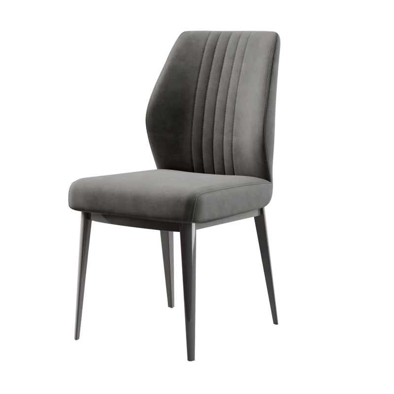 Faux Leather Dining Chairs Nordic Style Parsons Chair for Dining Room