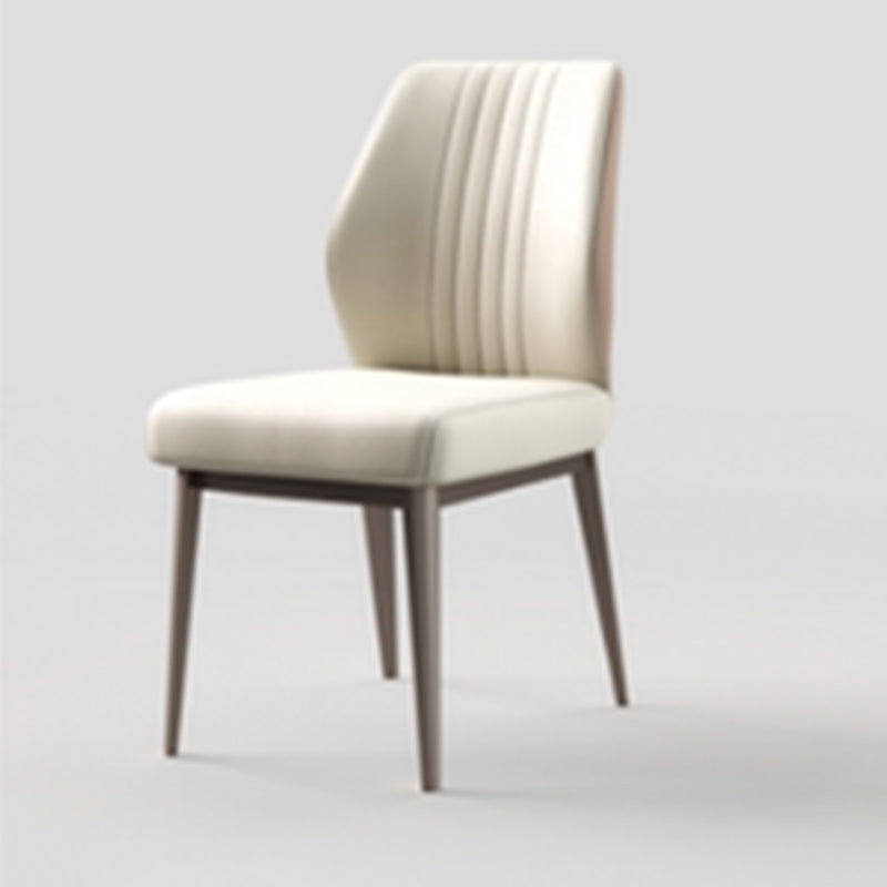 Faux Leather Dining Chairs Nordic Style Parsons Chair for Dining Room