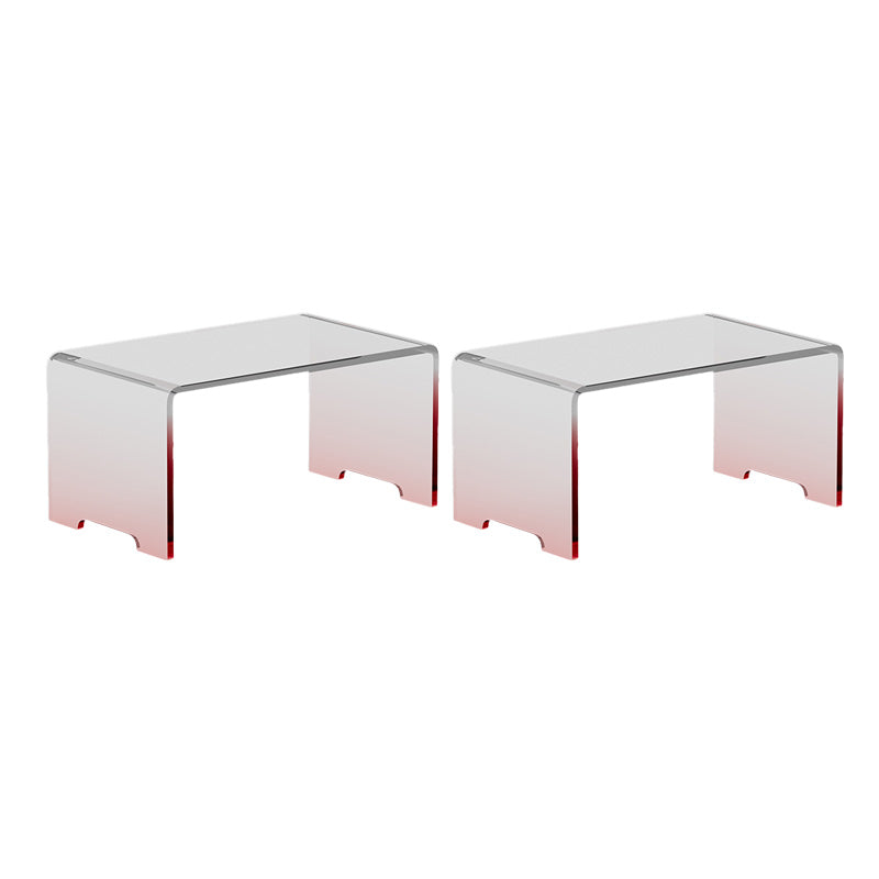 9" Wide Glam Corner Table Acrylic Rectangular Accent Side Table