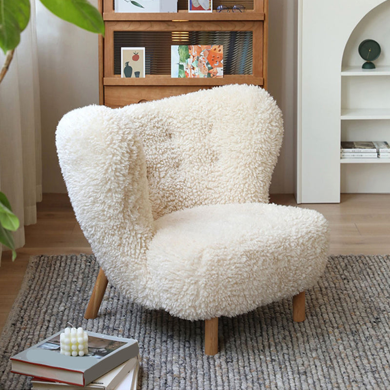 Basic Four Leg Lounge Chair Fixed Back Side Chair for Living Room