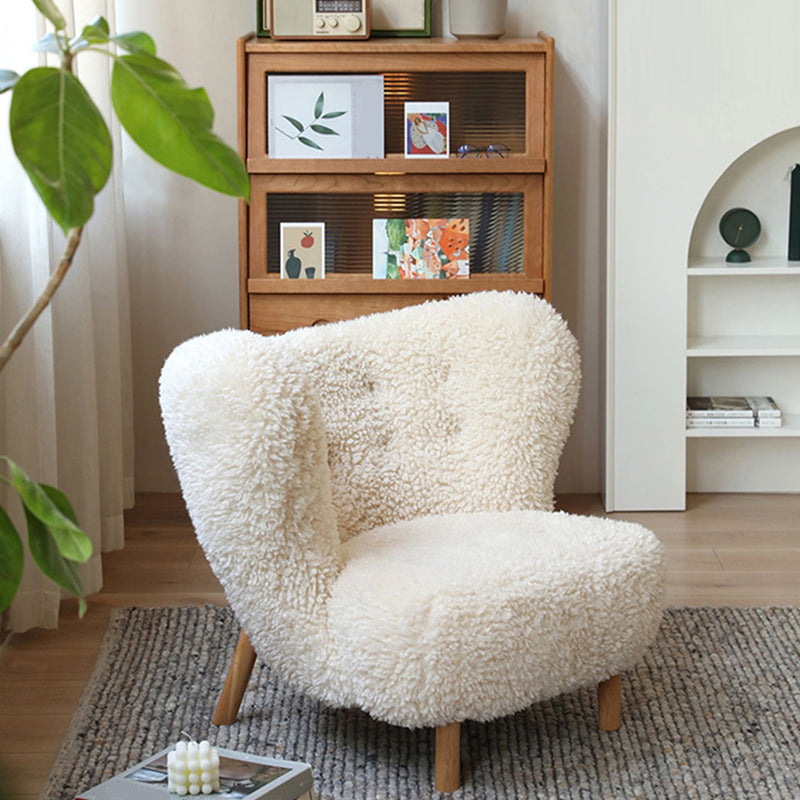 Basic Four Leg Lounge Chair Fixed Back Side Chair for Living Room