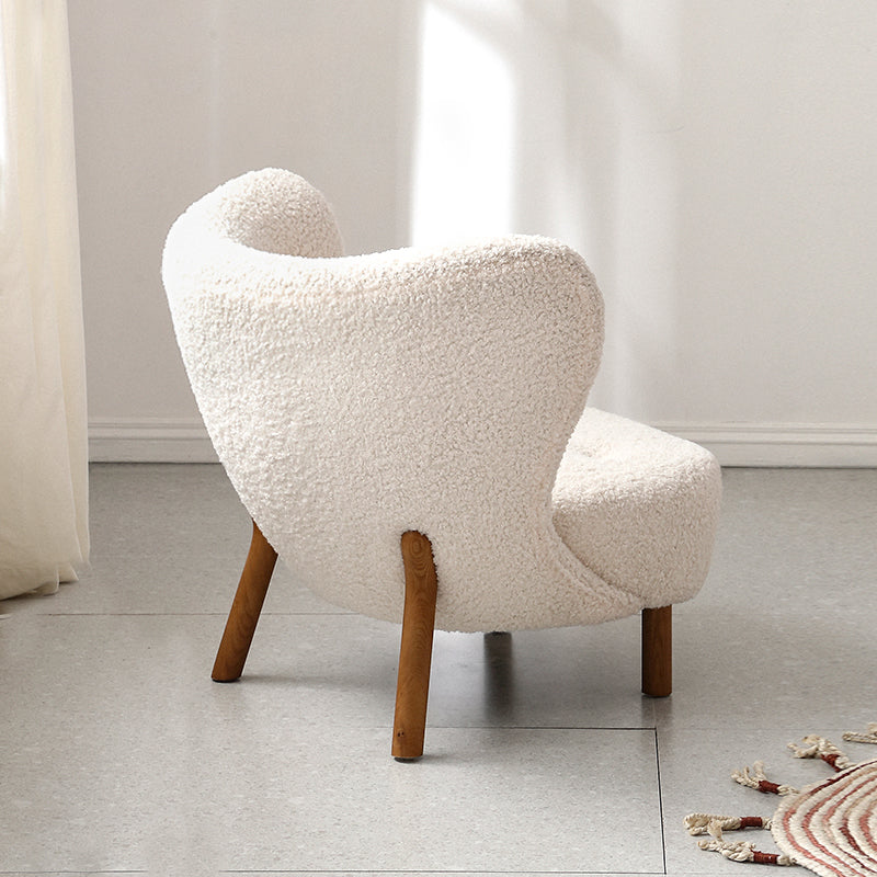 Basic Four Leg Lounge Chair Fixed Back Side Chair for Living Room