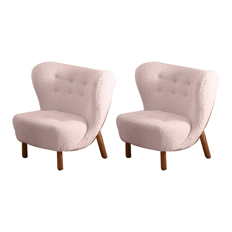Basic Four Leg Lounge Chair Fixed Back Side Chair for Living Room