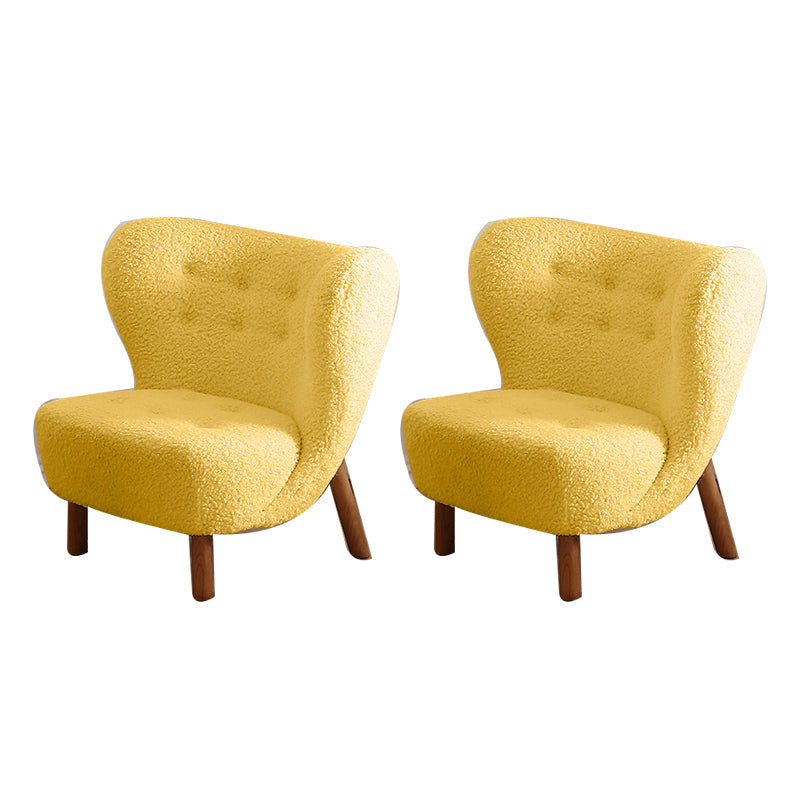 Basic Four Leg Lounge Chair Fixed Back Side Chair for Living Room