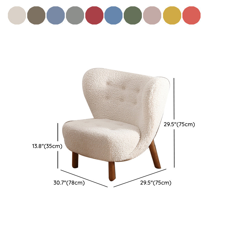 Basic Four Leg Lounge Chair Fixed Back Side Chair for Living Room