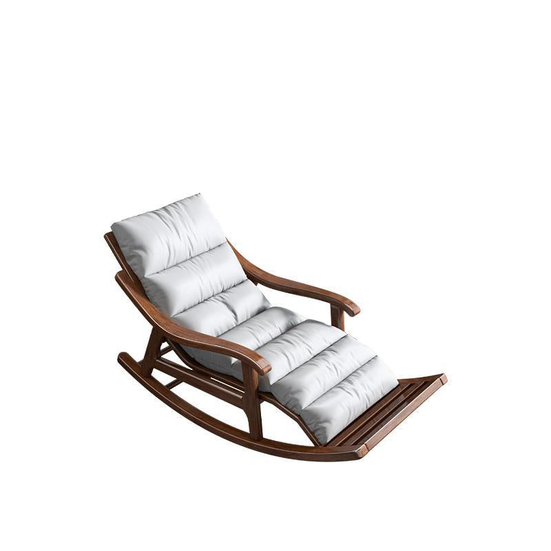 Mid Century Modern Sofa Rocking Chair Indoor Wooden Rocking Chair with Cushion