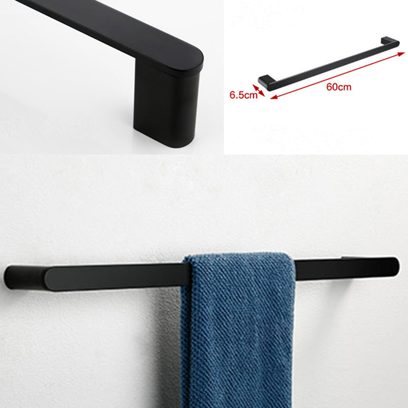 Contemporary Bathroom Accessory As Individual Or As a Set in Black Metal