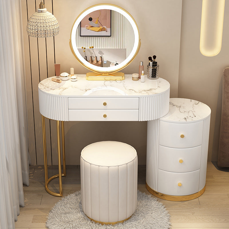 Luxious Drawers Make-up Vanity Marble Makeup Vanity Desk Table