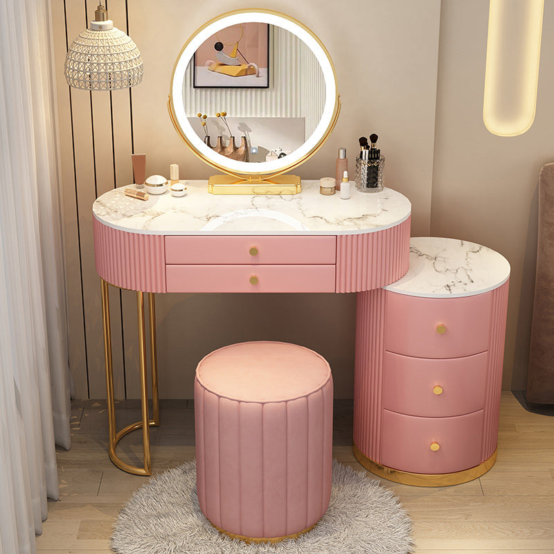 Luxious Drawers Make-up Vanity Marble Makeup Vanity Desk Table