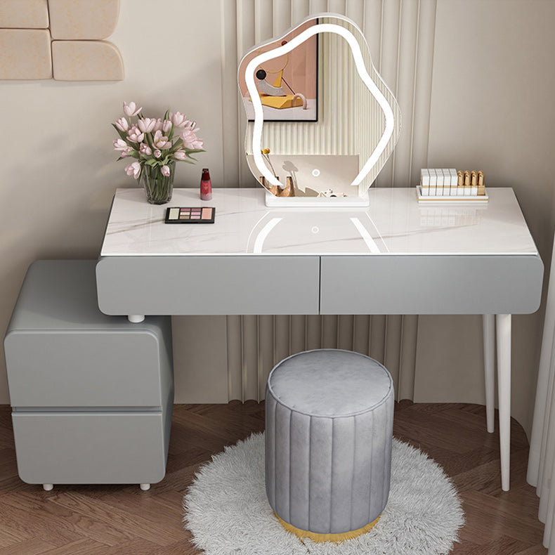 Contemporary Dressing Table Bedroom Wood Lighted Mirror Make-up Vanity