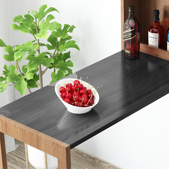 Folding Bar Pub Table Set 1/2/3 Pcs Modern Wood Bar Table and Mateal Frame Stools