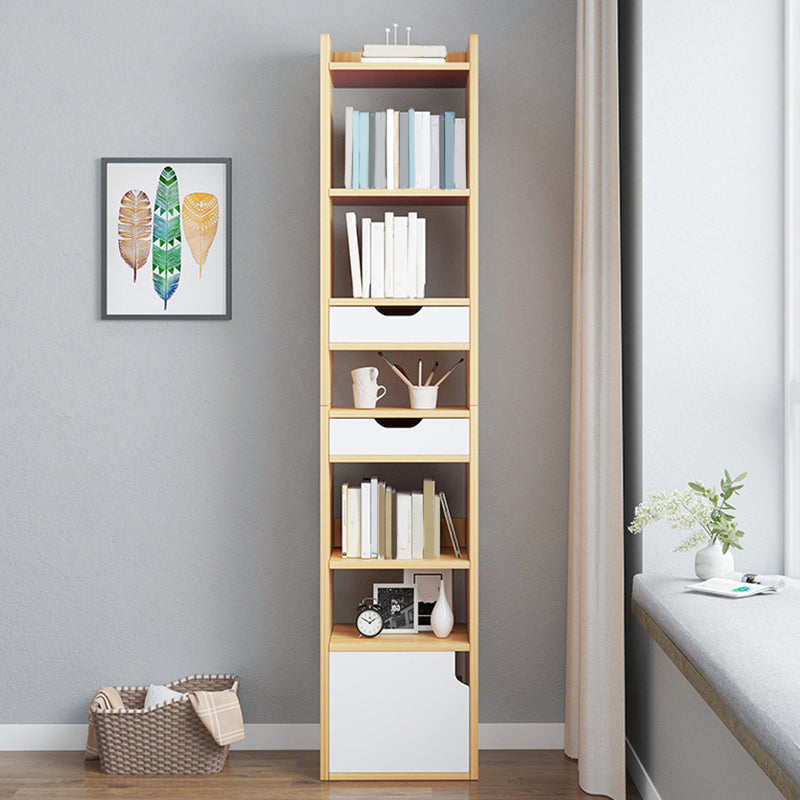 Modern Bookcase Open Back Engineered Wood Bookshelf for Study Room