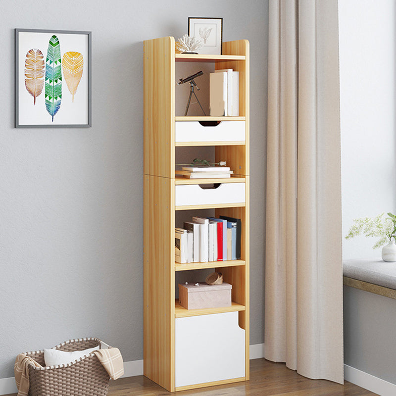 Modern Bookcase Open Back Engineered Wood Bookshelf for Study Room
