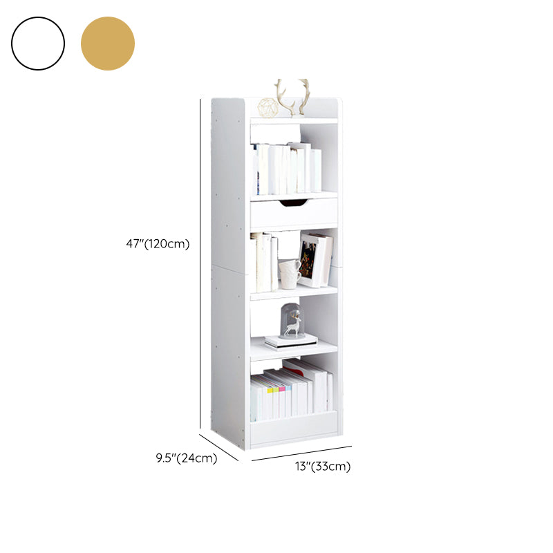 Modern Bookcase Open Back Engineered Wood Bookshelf for Study Room