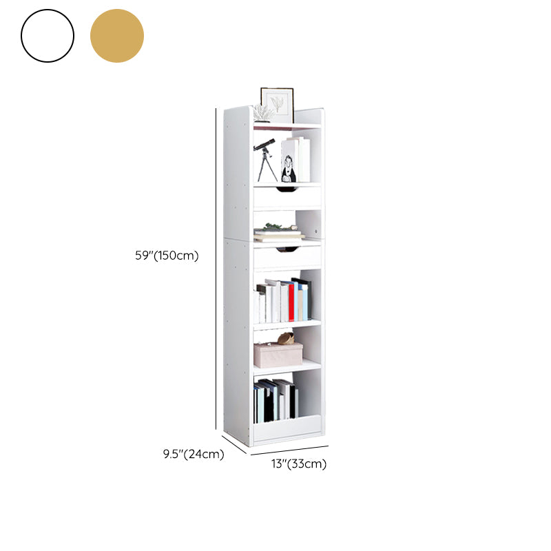 Modern Bookcase Open Back Engineered Wood Bookshelf for Study Room