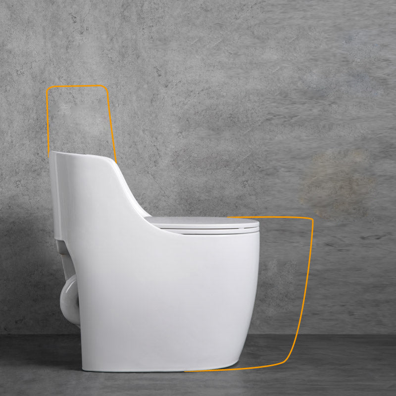 Contemporary Siphon Jet Toilet Bowl Floor Mount Urine Toilet for Washroom