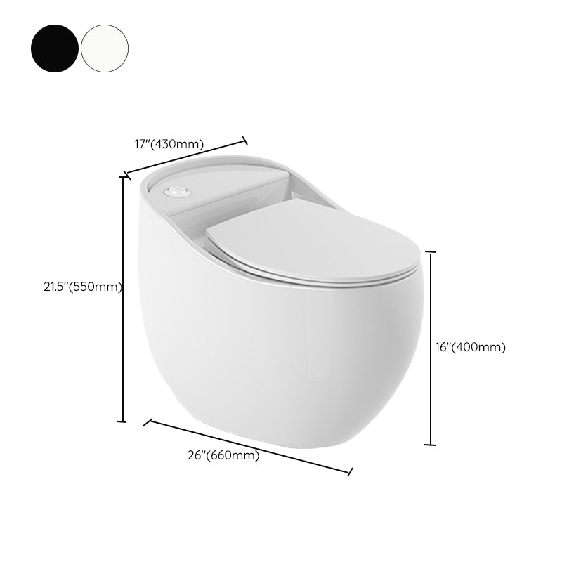 Contemporary Siphon Jet Toilet Bowl Floor Mount Urine Toilet for Washroom