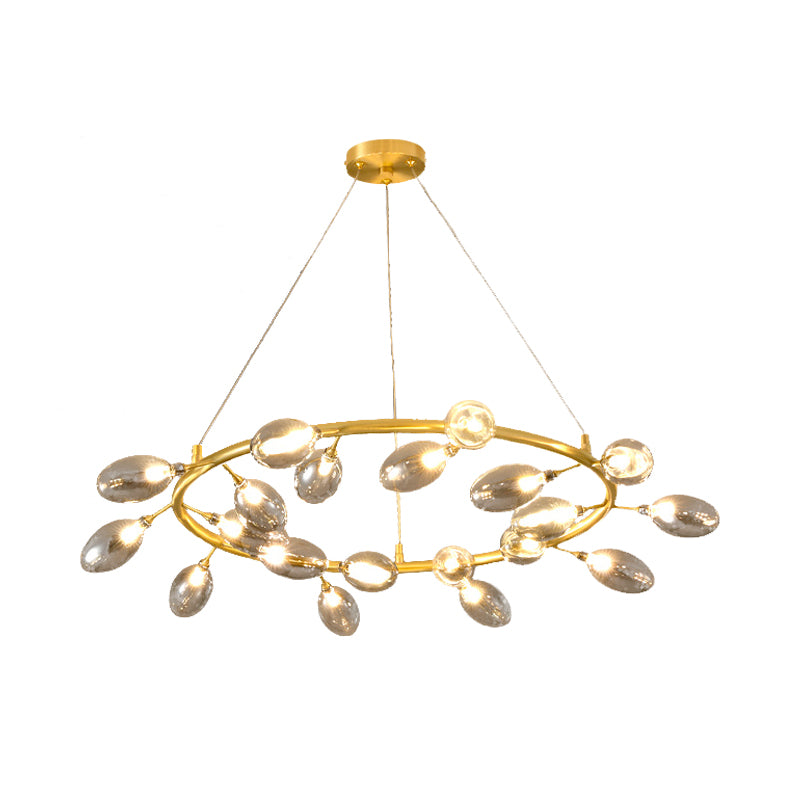 Metalen slinger kroonluchter verlichtingsarmatuur post modern 20 lampen goud led plafond hanger lamp