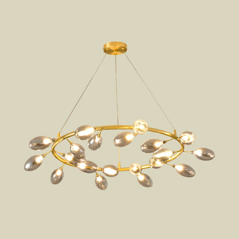 Metalen slinger kroonluchter verlichtingsarmatuur post modern 20 lampen goud led plafond hanger lamp