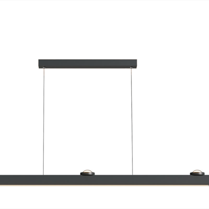 Linear Shape Metal Island Chandelier Modern Style 4 Lights Island Ceiling Light